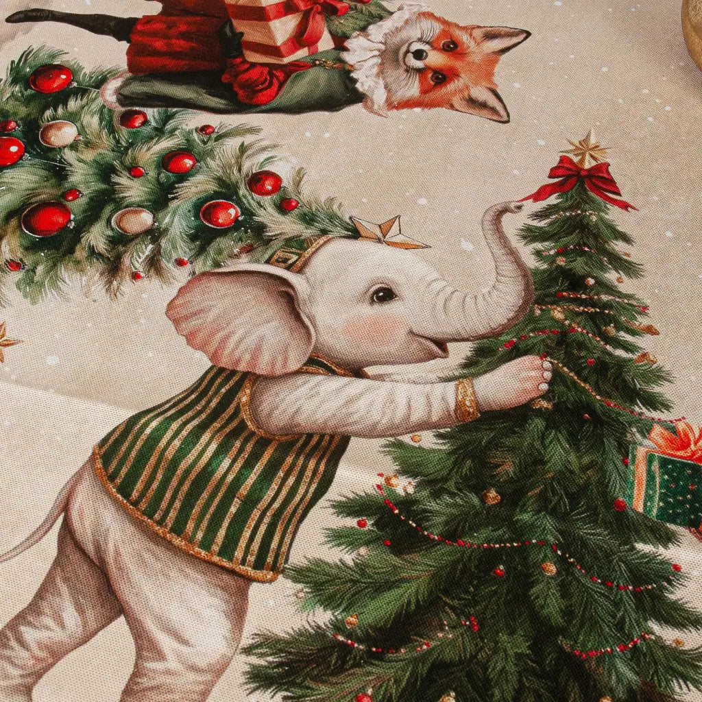 TAG HOUSE | Centrotvola 90x90 cm Christmas in puro cotone