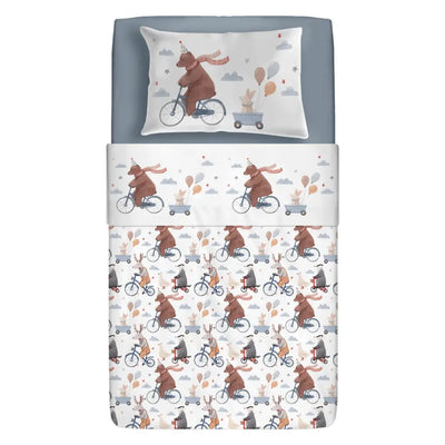 DAUNEX | Completo letto singolo in cotone Animaletti Baby