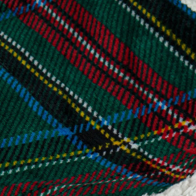 DAUNEX | Coperta plaid in fantasia Tartan con pelliccia