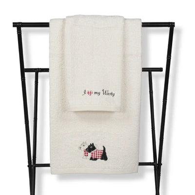 MARYPLAID - MARYHOME | Coppia di spugna 1 + 1 con ricamo