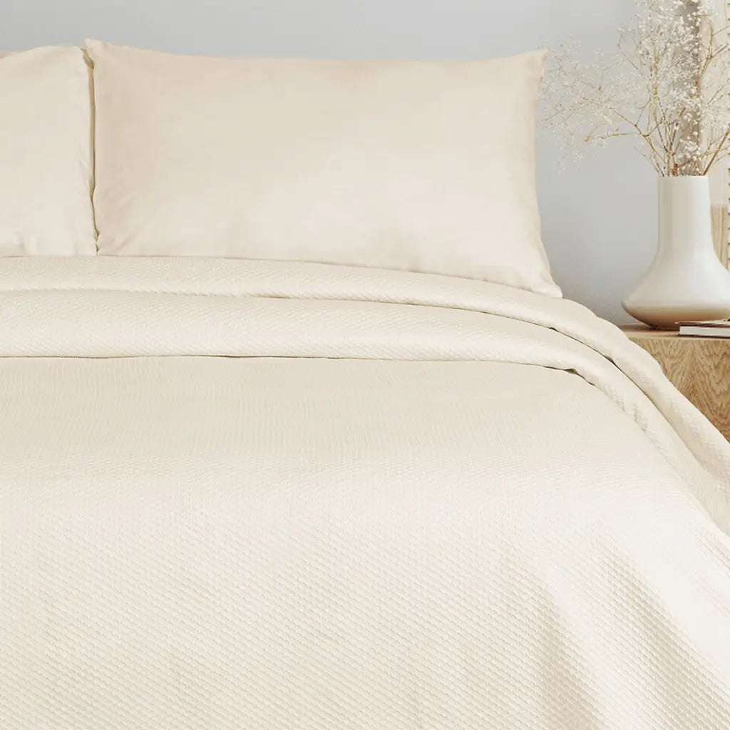 DAUNEX | Copriletto matrimoniale 255x260 cm in cotone Honey