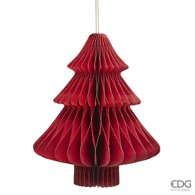 EDG ENZO DE GASPERI | Decoro natalizio albero origami rosso
