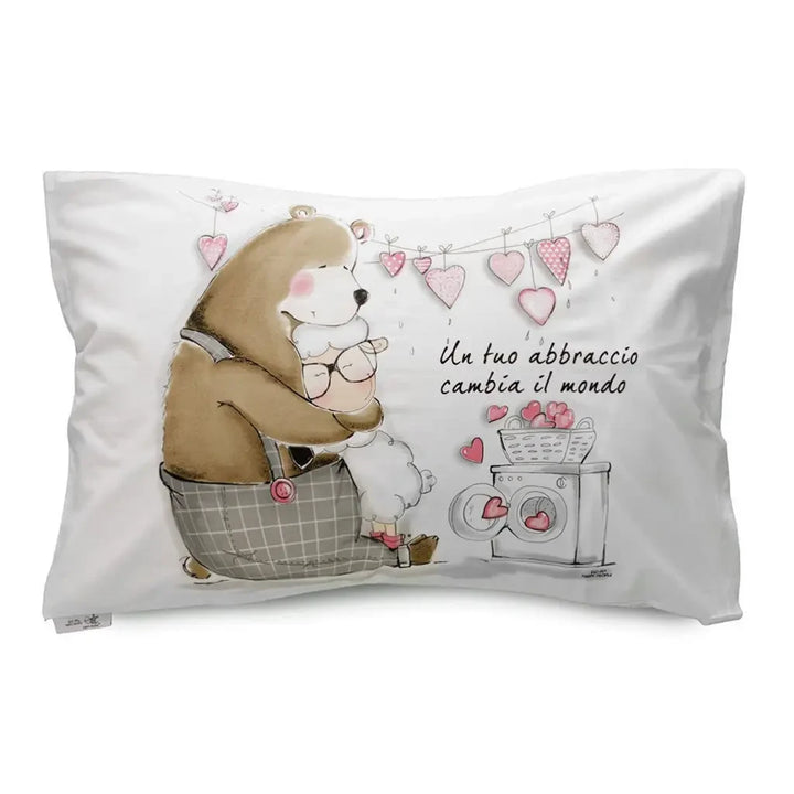 Federa Per Cuscino 45x45 Cm Con Frase 'Do More Of What Makes You Happy' - Cotone E Lino Con Chiusura Lampo - Doppia Stampa - 2