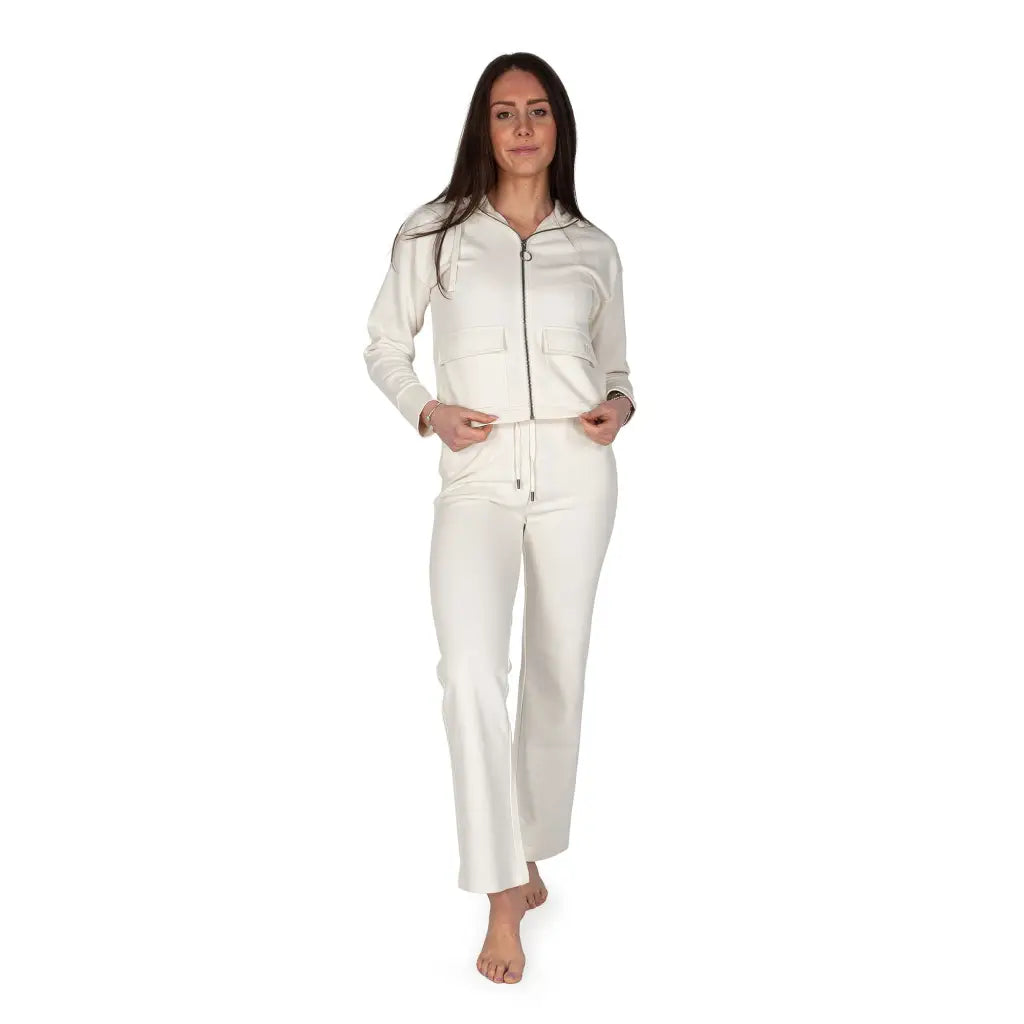 GRABS | Felpa cropped donna con zip e cappuccio e tasconi