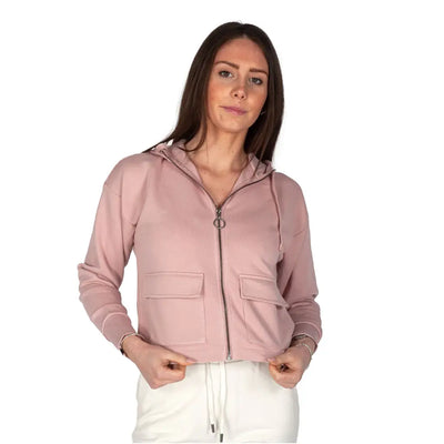 GRABS | Felpa cropped donna con zip e cappuccio e tasconi