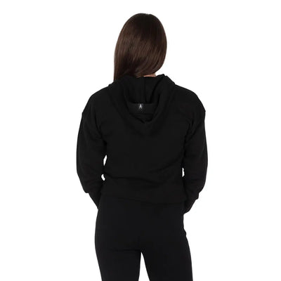 GRABS | Felpa cropped donna con zip e cappuccio e tasconi