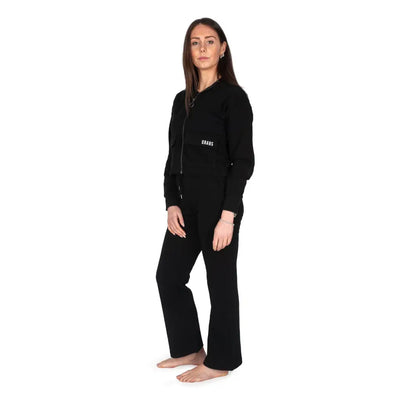GRABS | Felpa cropped donna con zip e cappuccio e tasconi