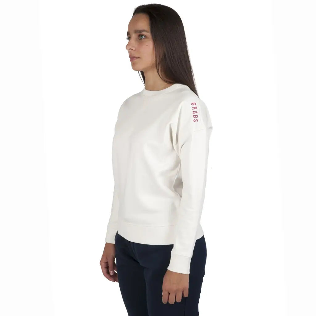 GRABS | Felpa donna paricollo oversize in cotone felpato