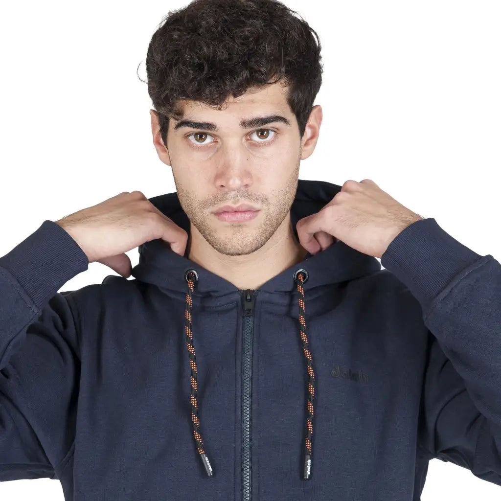 Datch felpa uomo con cappuccio e zip in cotone felpato gym datch Mariotti Lab Digital Store