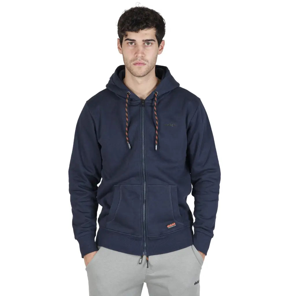 Datch felpa uomo con cappuccio e zip in cotone felpato gym datch Mariotti Lab Digital Store