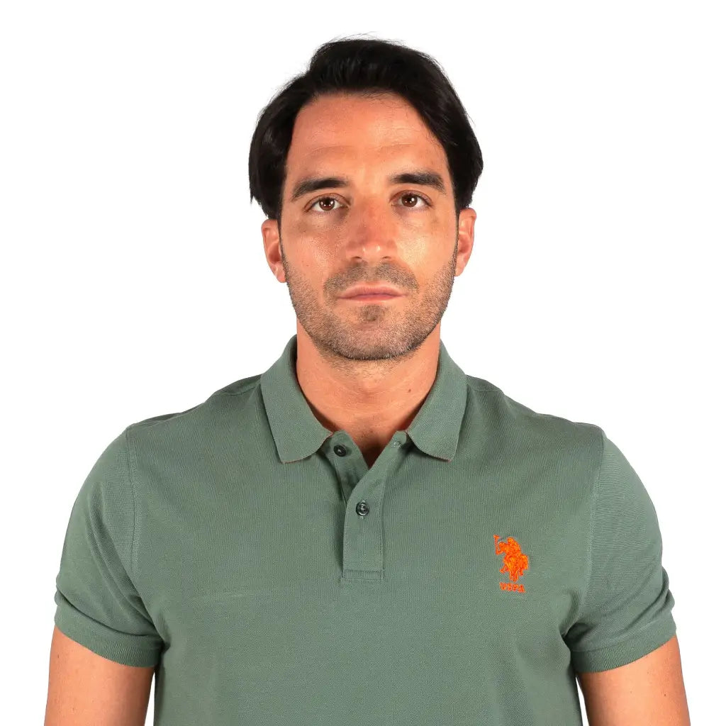 U.S. POLO ASSN. | Polo uomo a mezza manica in cotone piquè