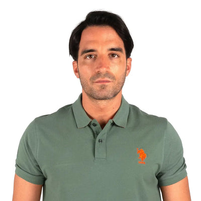 U.S. POLO ASSN. | Polo uomo a mezza manica in cotone piquè