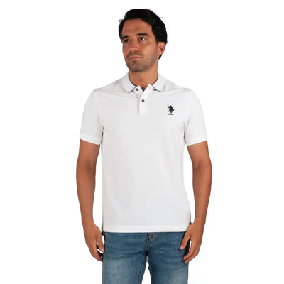 U.S. POLO ASSN. | Polo uomo a mezza manica in cotone piquè