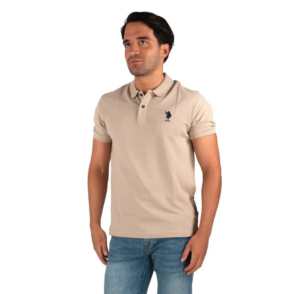 U.S. POLO ASSN. | Polo uomo a mezza manica in cotone piquè