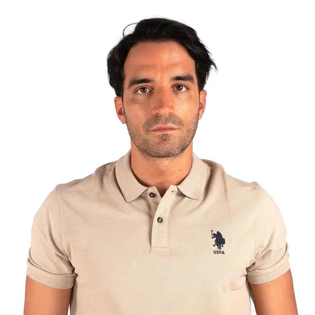 U.S. POLO ASSN. | Polo uomo a mezza manica in cotone piquè
