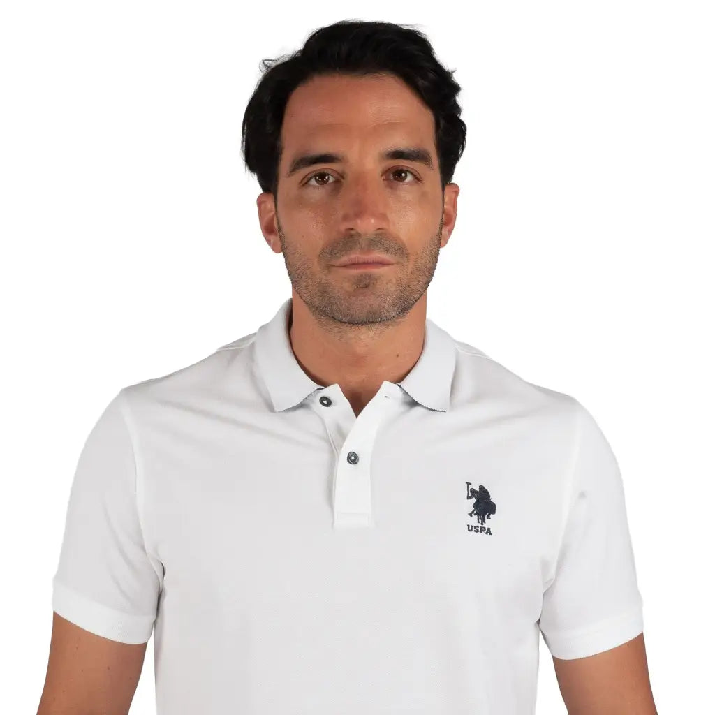 U.S. POLO ASSN. | Polo uomo a mezza manica in cotone piquè