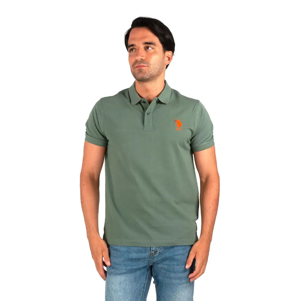 U.S. POLO ASSN. | Polo uomo a mezza manica in cotone piquè