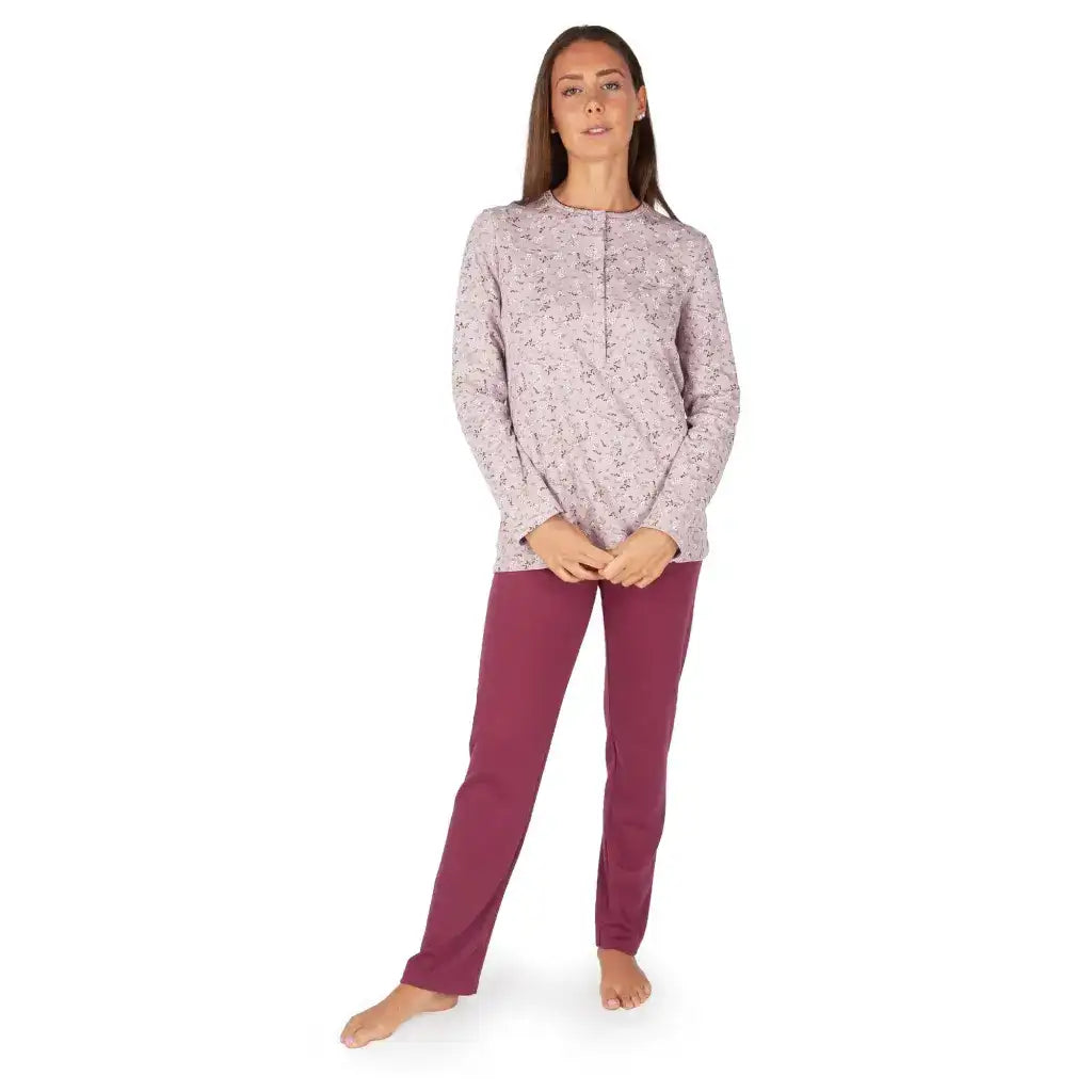 LINCLALOR | Pigiama donna a serafino a manica lunga