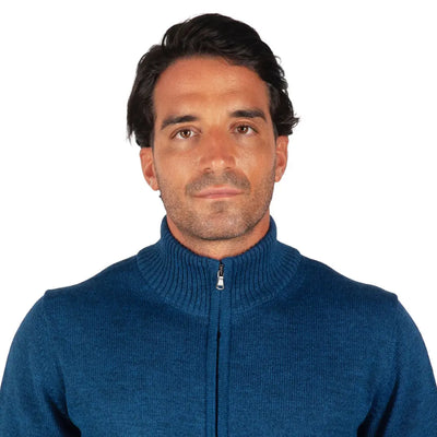 GRABS | Maglione uomo aperto con cerniera in lana | Grabs