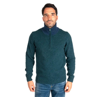 GRABS | Maglione uomo con zip in Lana moulinè | Grabs | M