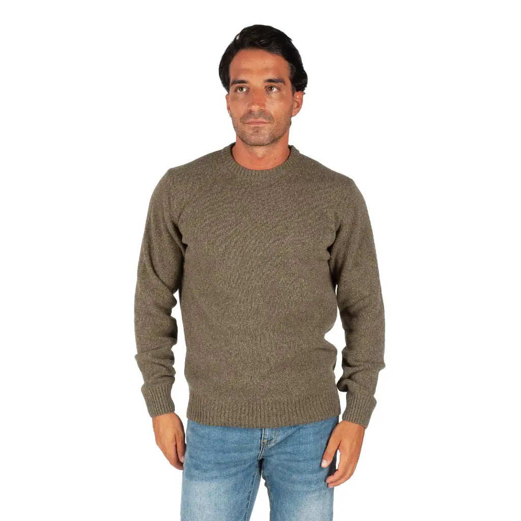 GRABS | Maglione uomo paricollo a manica lunga in lana
