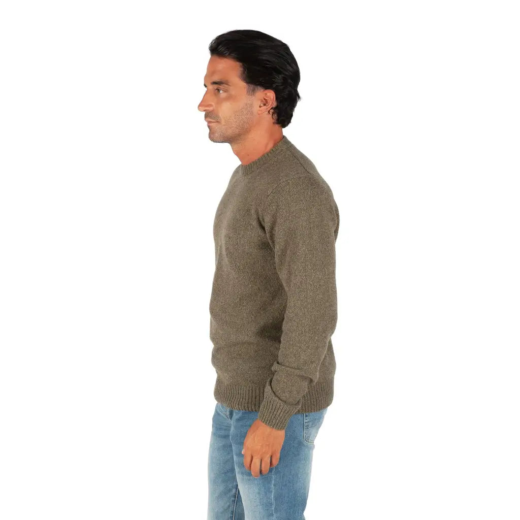 GRABS | Maglione uomo paricollo a manica lunga in lana