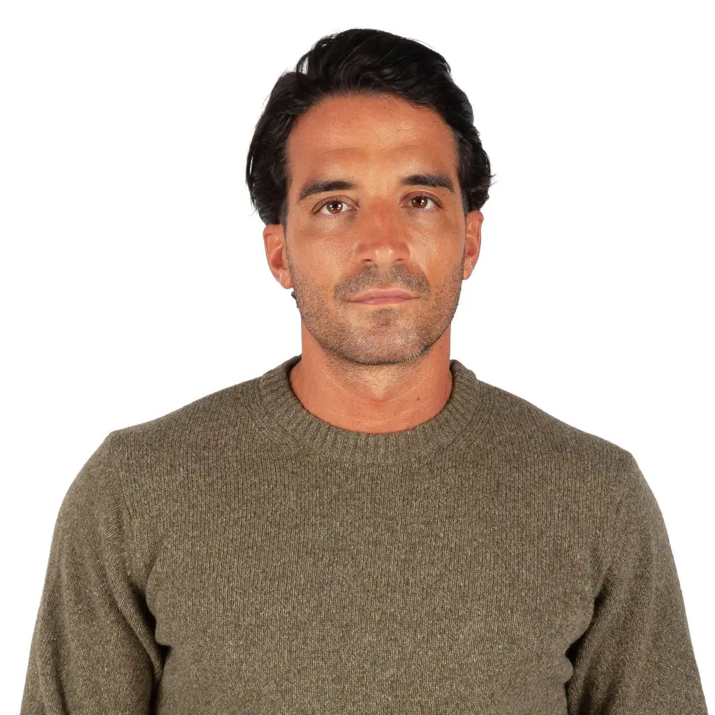 GRABS | Maglione uomo paricollo a manica lunga in lana