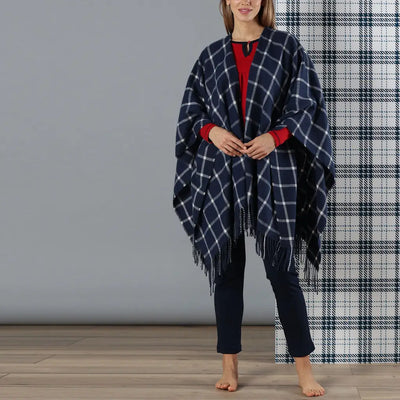 MARYPLAID - MARYHOME | Mantella donna con frange effetto