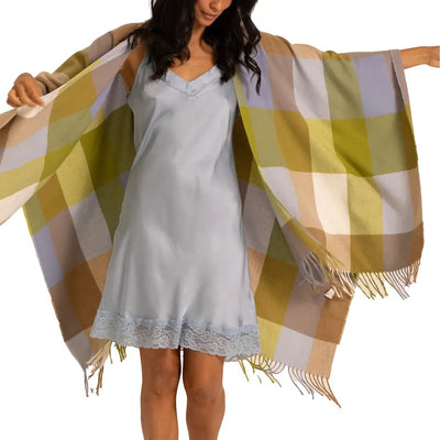 MARYPLAID - MARYHOME | Mantella effetto lana con frange