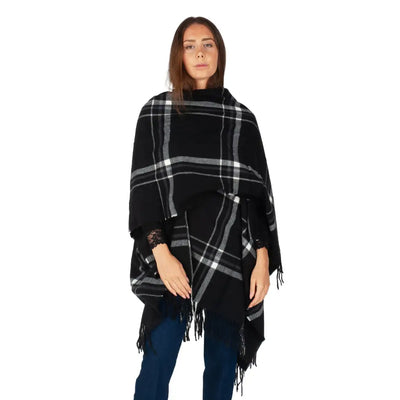 MARYPLAID - MARYHOME | Mantella effetto lana con frange