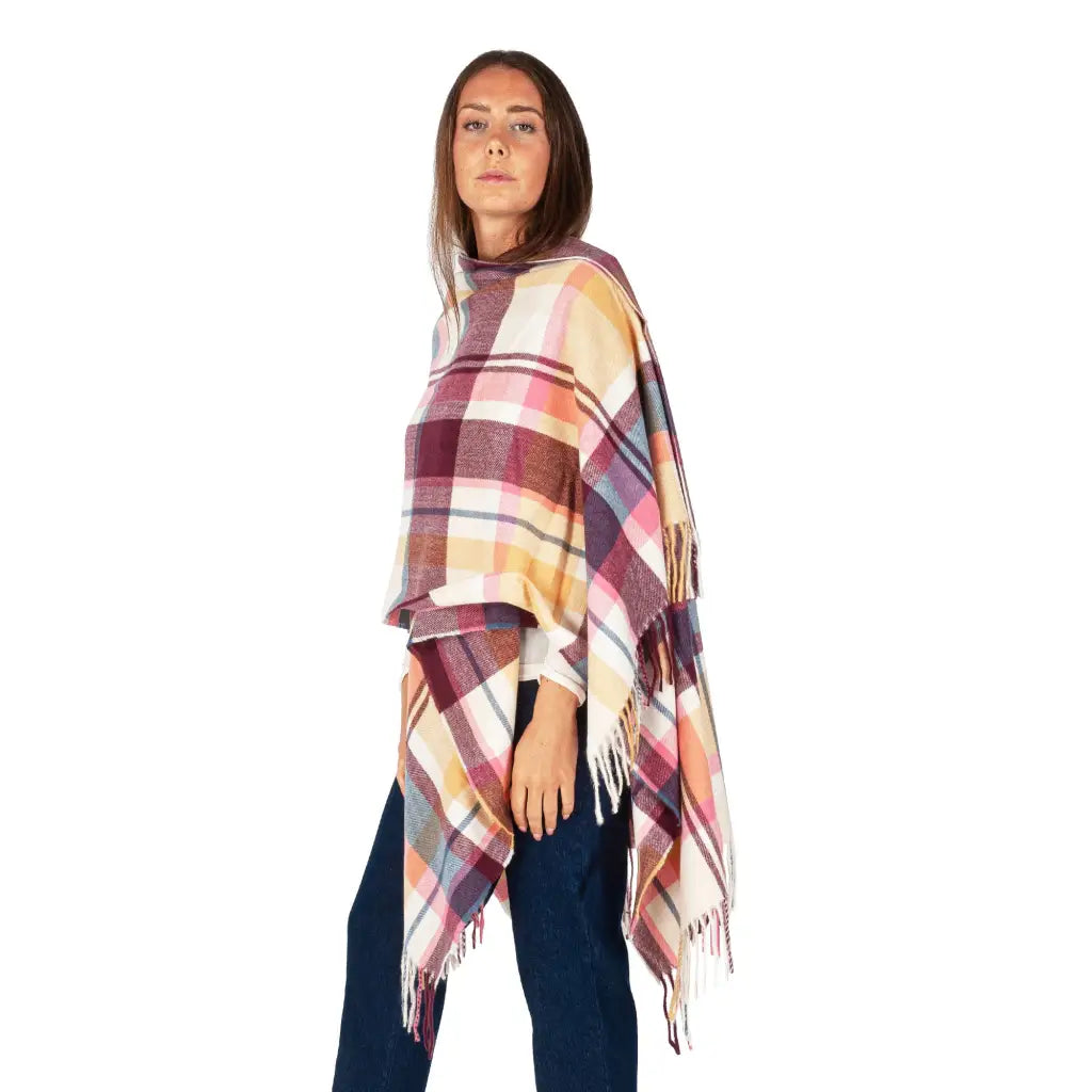 MARYPLAID - MARYHOME | Mantella effetto lana con frange