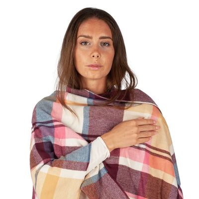 MARYPLAID - MARYHOME | Mantella effetto lana con frange