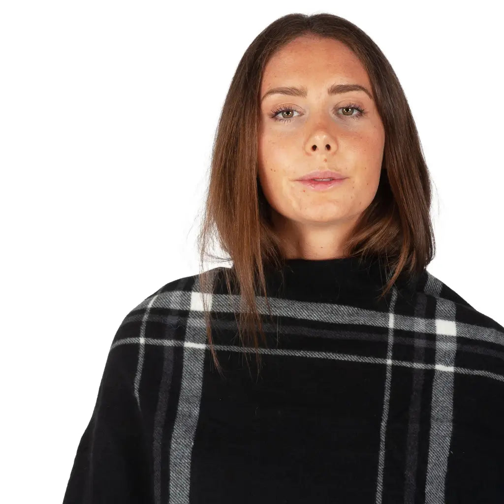 MARYPLAID - MARYHOME | Mantella effetto lana con frange
