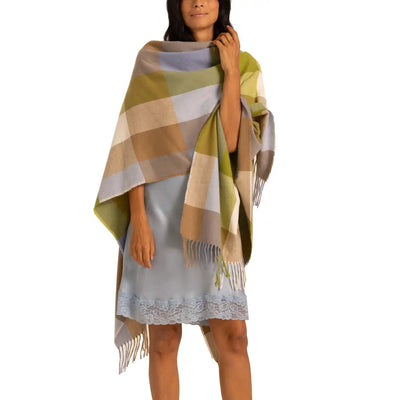 MARYPLAID - MARYHOME | Mantella effetto lana con frange
