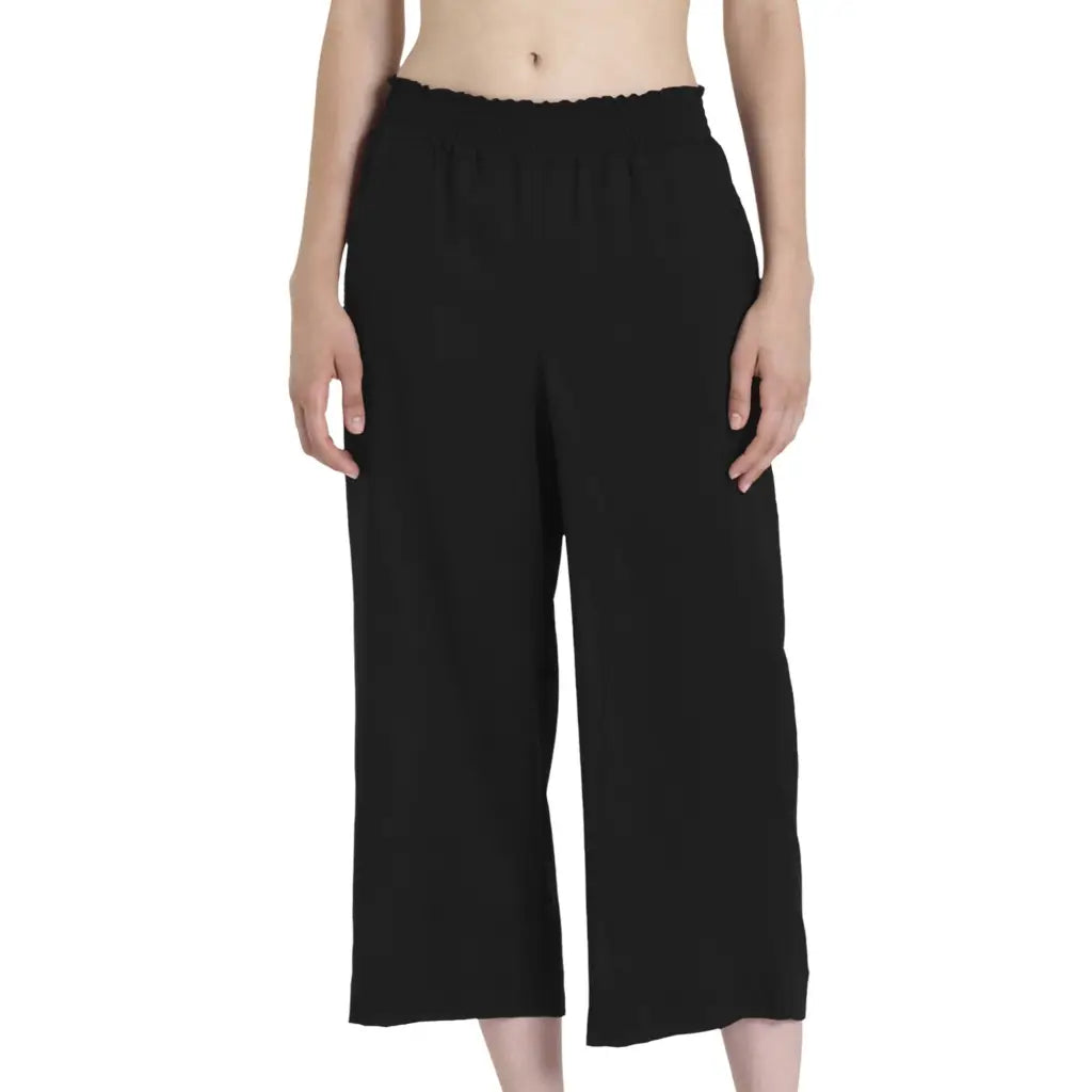 RAGNO | Pantalone donna ampio in viscosa a tinta unita