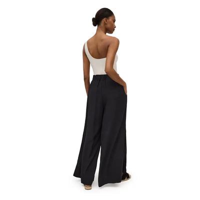 YSABEL MORA | Pantalone lungo ampio con spacchi laterali