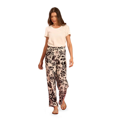 BISBIGLI | Pantalone lungo donna ampio in viscosa Persia
