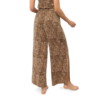 VERDISSIMA | Pantalone lungo donna con spacchi in viscosa
