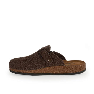 LE TIROLESI | Pantofole uomo in lana cotta con fibbia