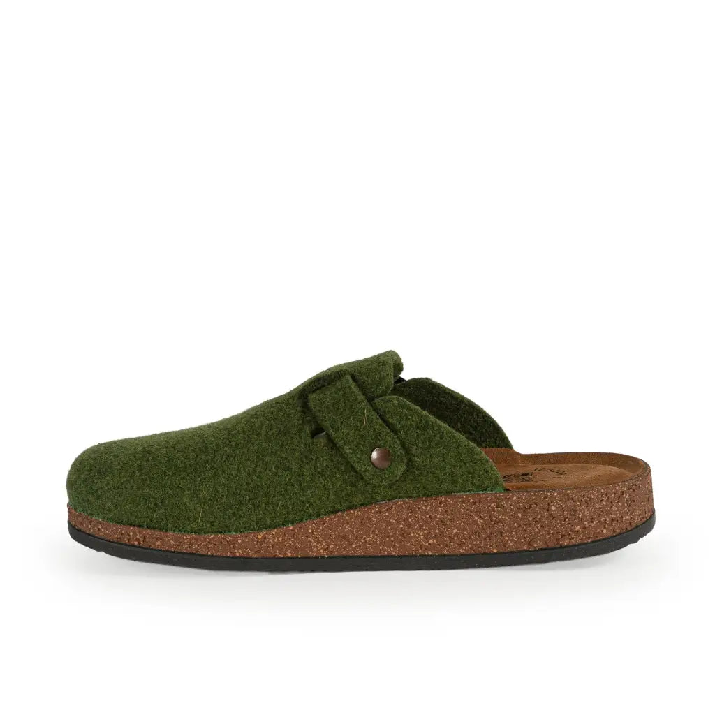 LE TIROLESI | Pantofole uomo in lana cotta con fibbia