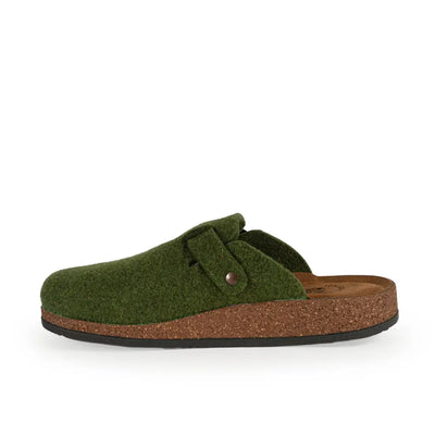 LE TIROLESI | Pantofole uomo in lana cotta con fibbia