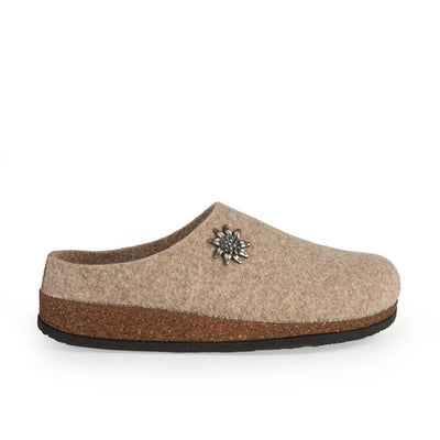 LE TIROLESI | Pantofole uomo in lana cotta con suola