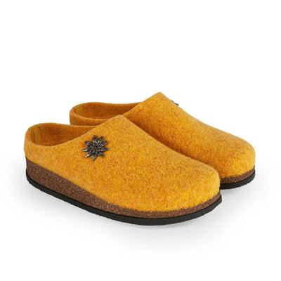 LE TIROLESI | Pantofole uomo in lana cotta con suola