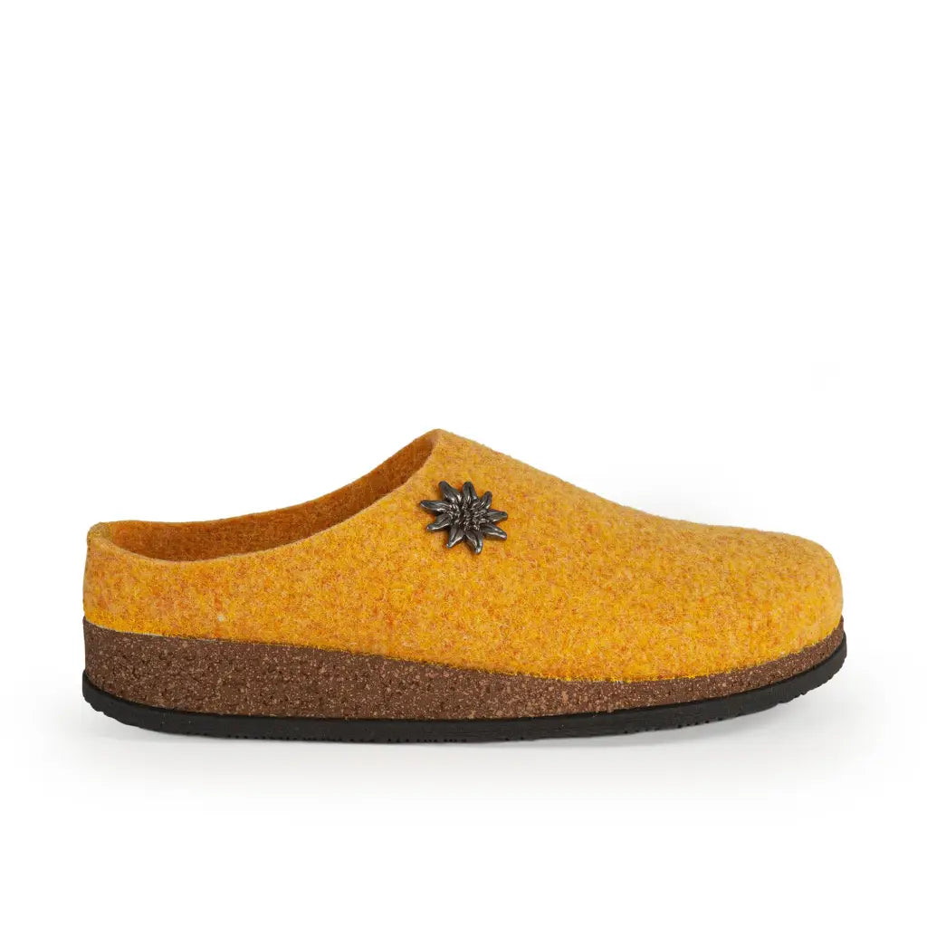 LE TIROLESI | Pantofole uomo in lana cotta con suola