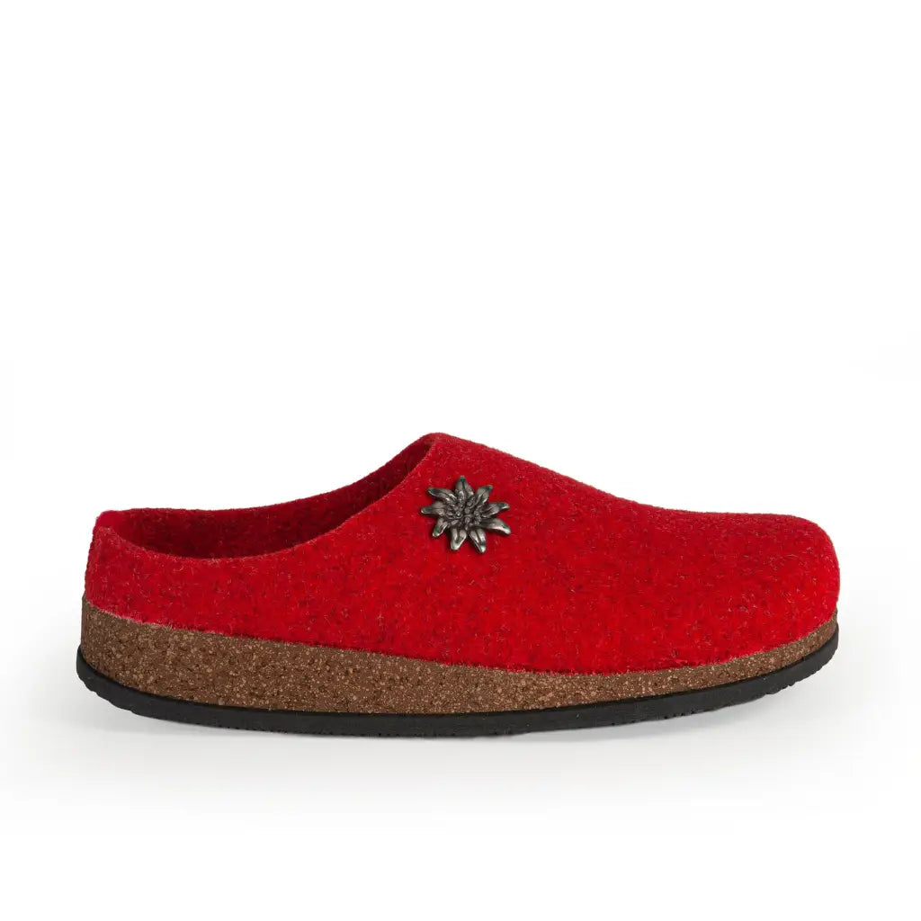 LE TIROLESI | Pantofole uomo in lana cotta con suola