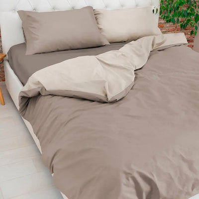 DAUNEX | Parure copripiumino Easy Bicolore in puro cotone
