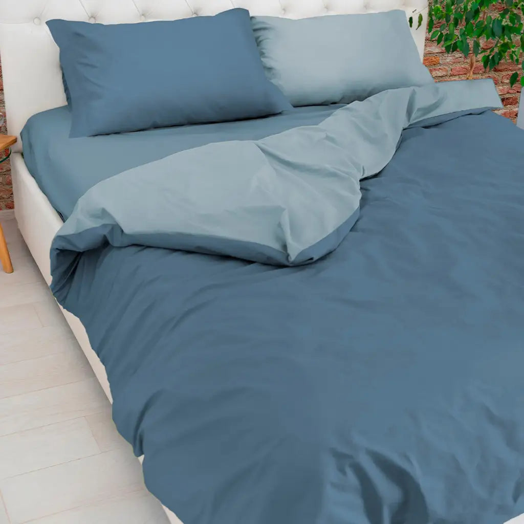 DAUNEX | Parure copripiumino Easy Bicolore in puro cotone