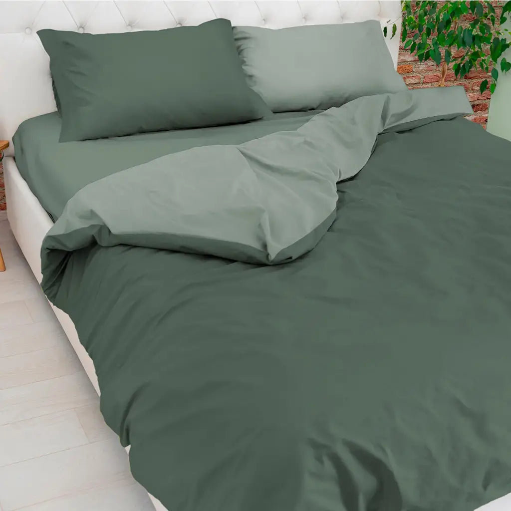 DAUNEX | Parure copripiumino Easy Bicolore in puro cotone