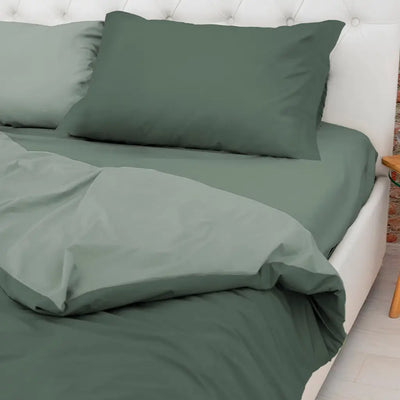 DAUNEX | Parure copripiumino Easy Bicolore in puro cotone