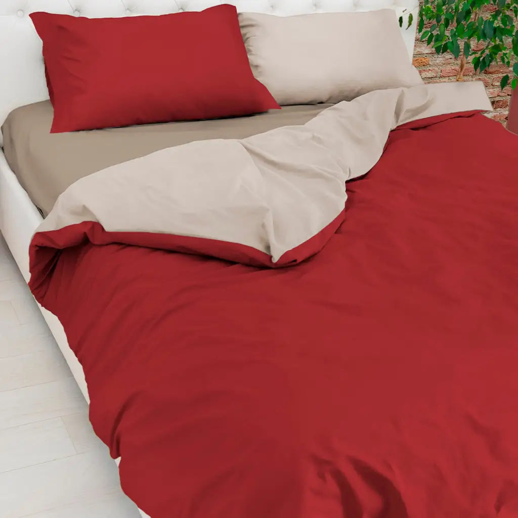 DAUNEX | Parure copripiumino Easy Bicolore in puro cotone